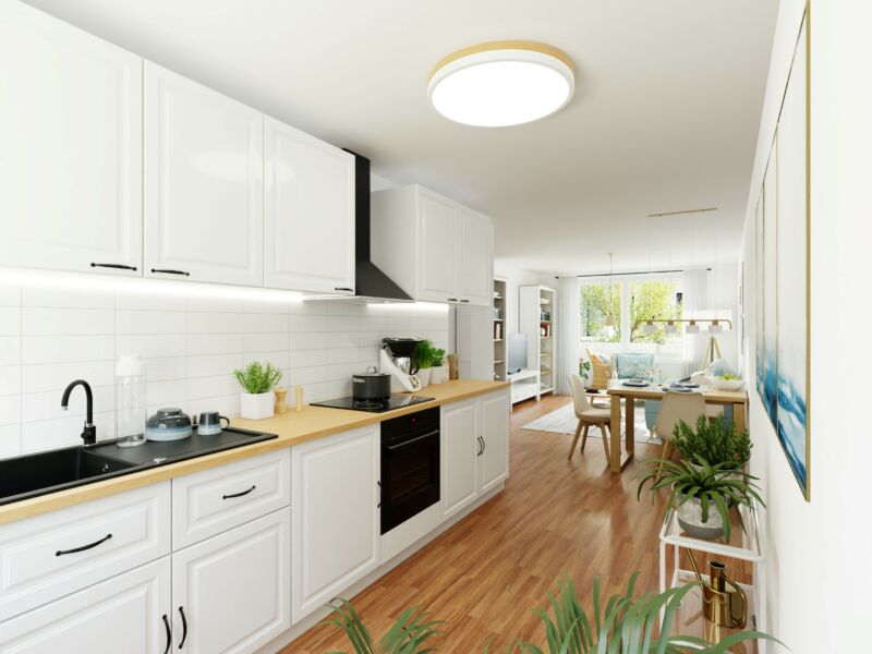 #3  Preiswertes Wohnen offene Küche mit Wohnzimmer